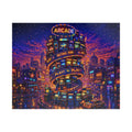 Retro Arcade Puzzle – Colorful 500 Piece Jigsaw Puzzle for Adults, Neon Game Night Puzzle