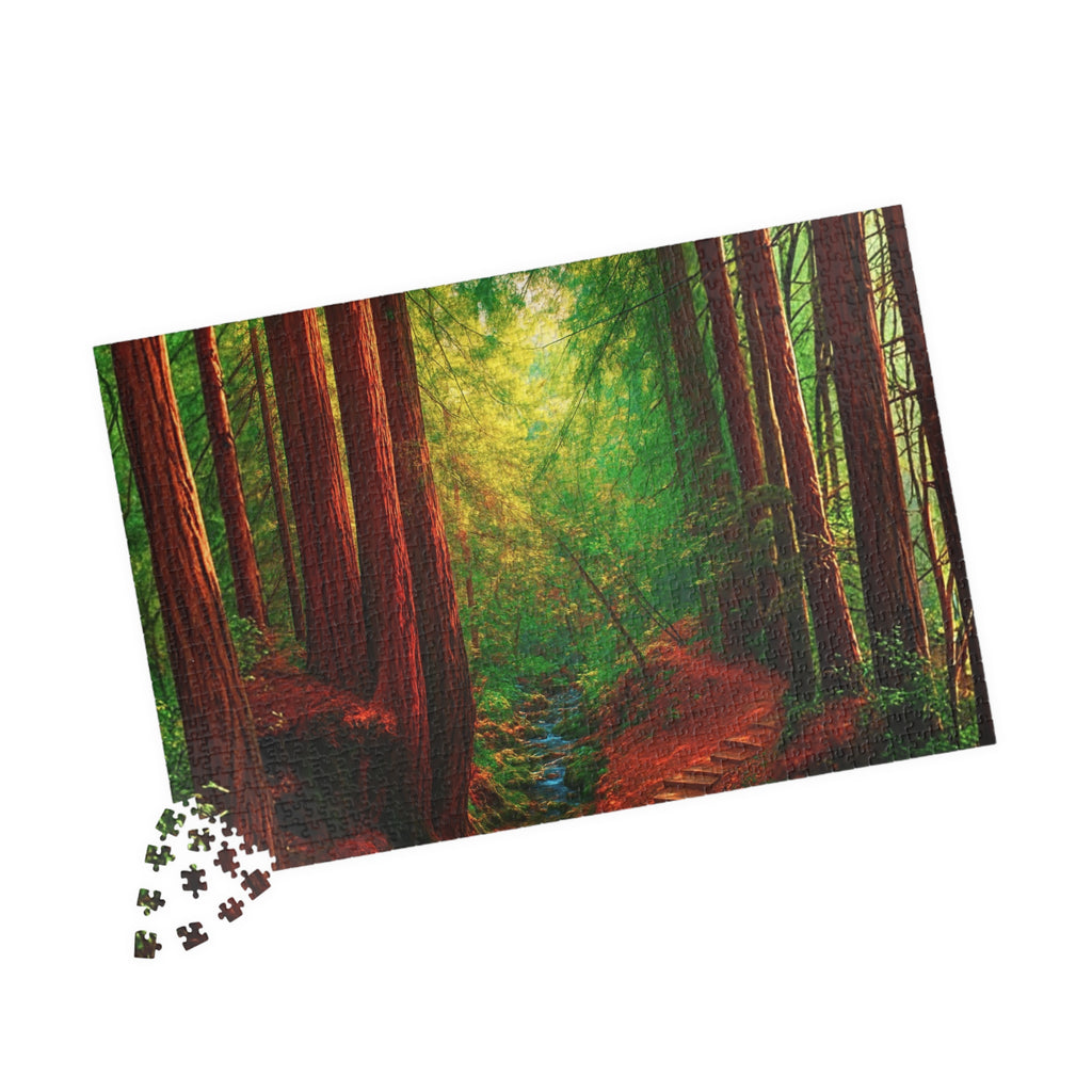 Forest Jigsaw Puzzle 500 or 1000 Piece Nature Puzzle, Peaceful Woodland Scene Puzzle, Gift for Adults