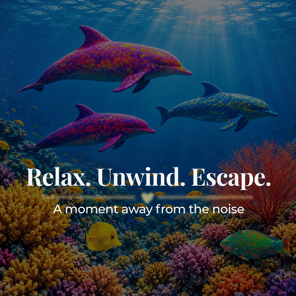 Dolphin Jigsaw Puzzle 500 or 1000 Piece Ocean Reef Puzzle, Colorful Sea Life Puzzle, Gift for Adults
