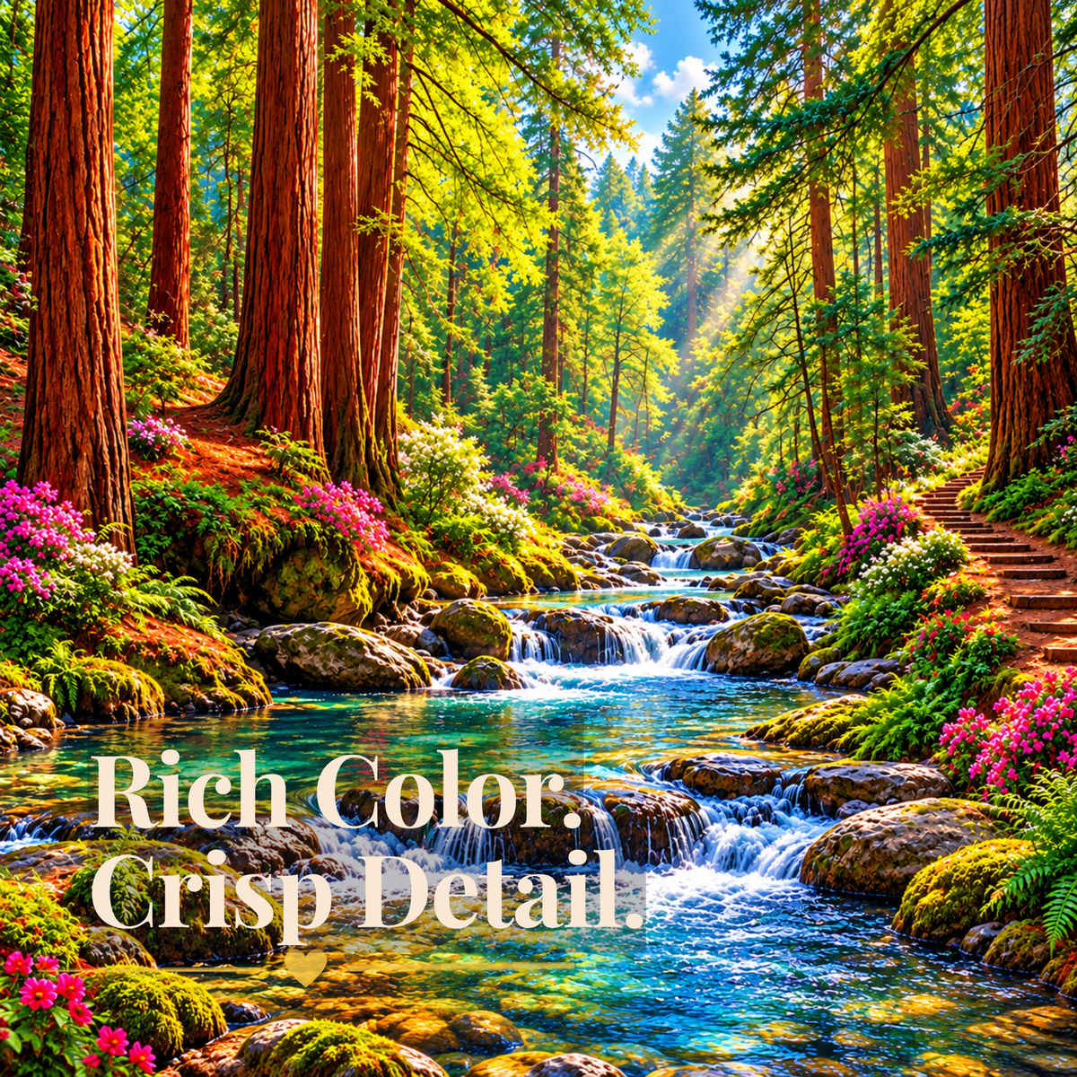 Forest Jigsaw Puzzle 500 or 1000 Piece Nature Puzzle, Peaceful Woodland Scene Puzzle, Gift for Adults