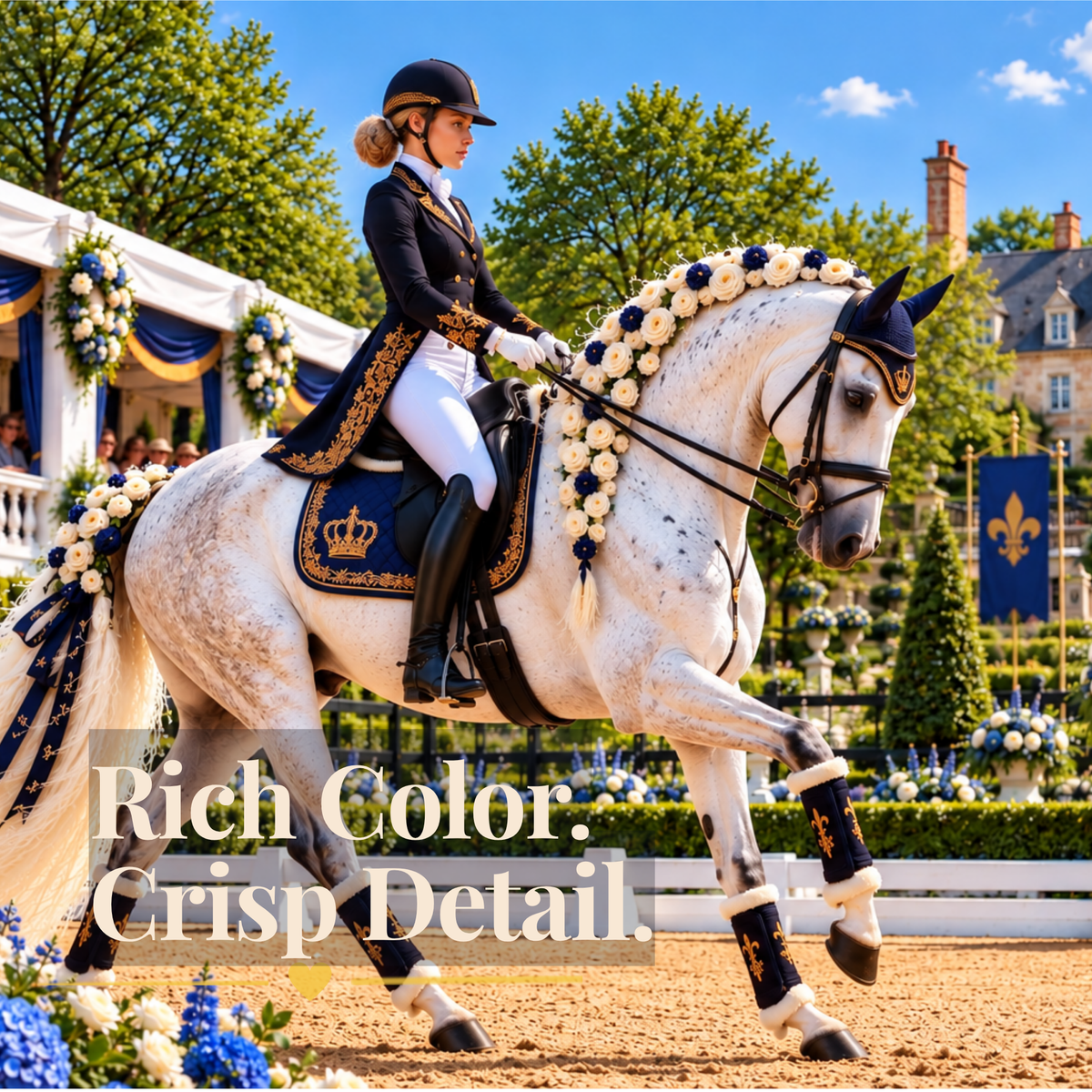 Dressage Horse Puzzle 500 or 1000 Piece – Equestrian Jigsaw Puzzle, White Horse Puzzle, Horse Lover Gift, Elegant Puzzle for Adults